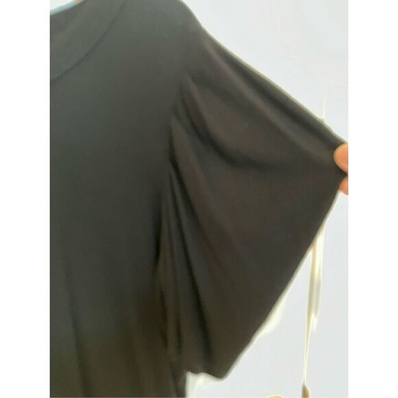 Michael Stars Andrea Pleat Sleeves Black Crop Top, size XL - Picture 9 of 13